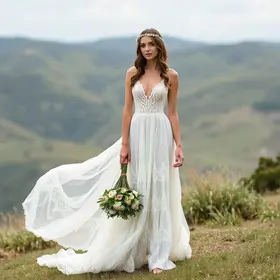 Quanto custa vestido de noiva boho: valores, fatores e cuidados