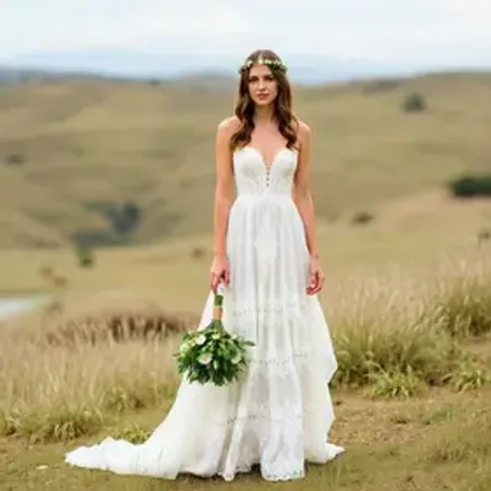 Modelos de vestido de noiva boho: sugestões criativas para o grande dia